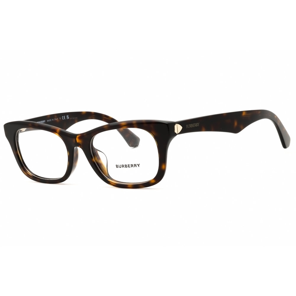 NWT Burberry 0BE2422F Dark Havana Rectangle 52mm Eyeglasses